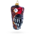 thumbnail image 2 of Red Headed Woodpecker Perched On Bark Glass Christmas Ornament, 2 of 6