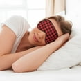 thumbnail image 6 of Xecao Buffalo Plaid Red Black for Soft Fluffy Sleeping Blindfold, Nap eye cover tailored for the utmost comfort for girls, women, kids, and adults., 6 of 7