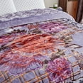 thumbnail image 2 of JML Thick Warm Winter Fleece Blanket For King Bed 2 Ply Reversible Soft Raschel Blanket,87"x94",10.5lb, Navy Blue Floral, 2 of 8