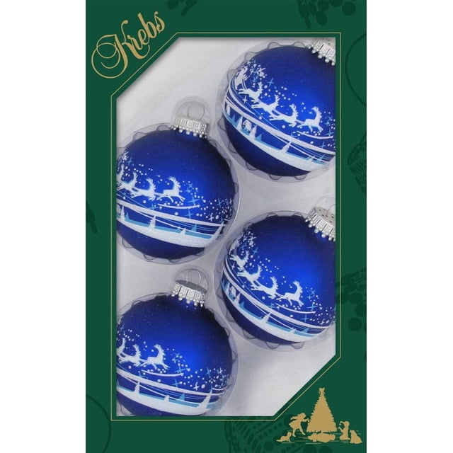Adornos navideños para árbol de Navidad de Krebs, 67 mm, 4 piezas