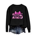 thumbnail image 4 of SHE IS Black Crewneck Sweatshirt Women Cotton Hoodies for Women Trendy Zip up Womens Pullover Hoodie Pullover Tops for Women My Orders Placed, 4 of 5