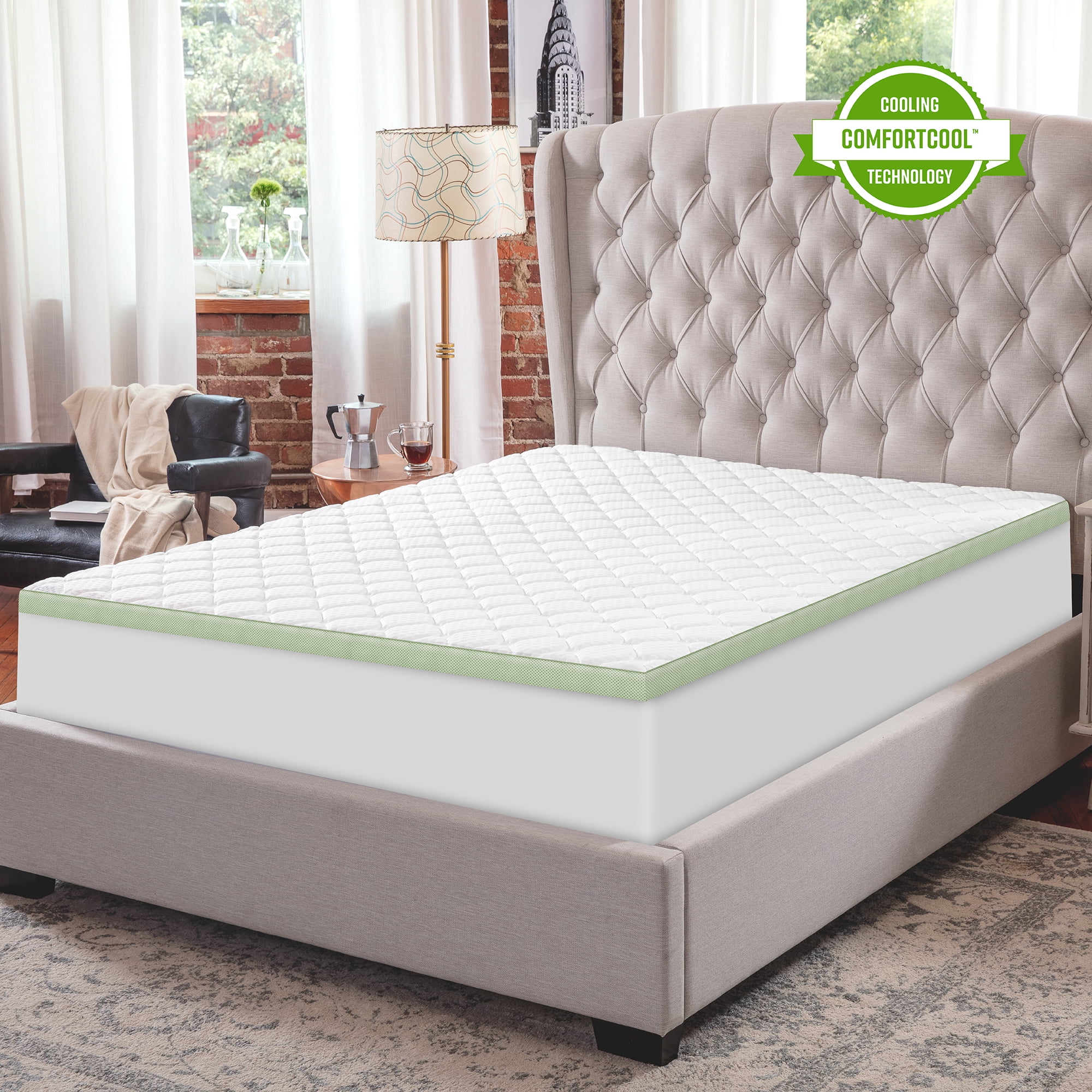 SensorPEDIC 3Inch Ultimate Cooling Luxury Quilted Memory Foam Bed