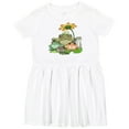 thumbnail image 3 of Inktastic Cute Group of Frogs Girls Toddler Dress, 3 of 5