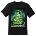 thumbnail image 2 of Plus Size Shirt for Women Black Tops for Women Oversized Short Sleeves Shirt for Women Christmast Tree3 T Shirt Crewneck Shirt for Women L, 2 of 5