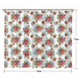 thumbnail image 5 of Pioneer Flower Floral Print Pattern Shower Curtain 84"x72", Bathroom Decorative Shower Curtain Set with 12 Hooks, Waterproof Washable, 5 of 6
