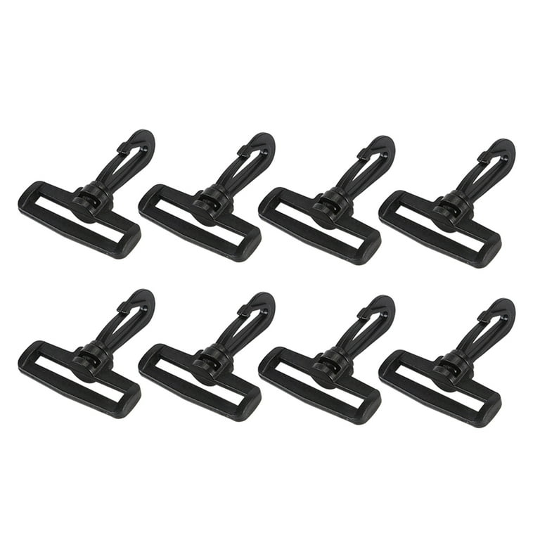 50pcs 5cm Plastic Swivel Snap Clips Rotary Hooks Safety Buckle Backpack Hooks Rotate Buckles Bag Belt Strap Buckle Outdoor Travel Tent Accessories (