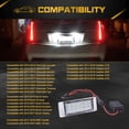 thumbnail image 2 of x xotic tech LED License Plate Lights Tag Lamps Replacement Compatible with Chevrolet Camaro Bolt Corvette Equinox Traverse Impala or Buick Cadillac GMC, Error Free 6000K Xenon White, 2Pcs, 2 of 9