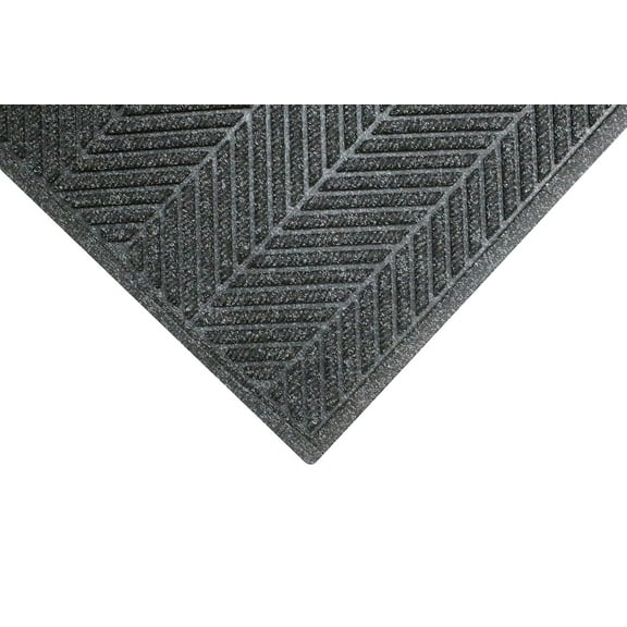 M   A Matting M A Matting WaterHog Max Herringbone Fashion Mat Universal Cleated 3' x 5' Grey Ash