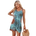 thumbnail image 3 of Trajes de baño BKRIVE para mujer 2025, para nadar, cubrir la playa, vacaciones, vestidos Cruise Essentials, BlueMandala, 3XL, 3 of 3