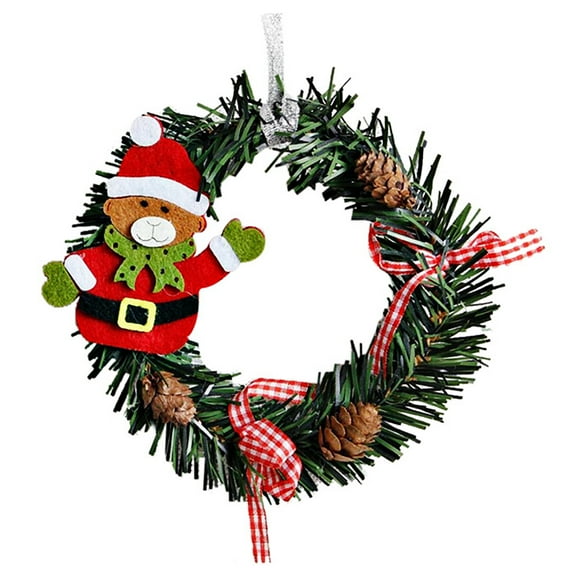 JLFNYA Christmas Wreaths Clearance,Mini Christmas Wreath Decor Wall Door Ornament Garland Xmas Party Decor,Christmas Door Decorations Clearance