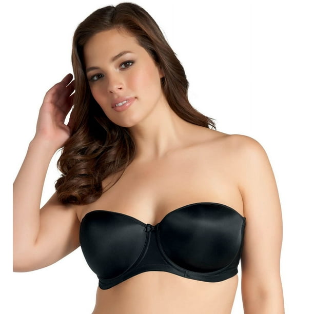 Elomi Womens Smoothing Underwired Foam Moulded Strapless Bra, 36FF, Black 