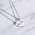thumbnail image 3 of HOOUN Silver Broken Heart Best Friend Pendant 2 Pcs Friendship Necklace Chain Gift, 3 of 5