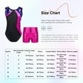 thumbnail image 7 of renvena Kids Girls Rhinestone Floral Dance 2 Piece Outfits Sleeveless Gymnastics Leotards with Shorts 4-14 Lake Green 14, 7 of 7