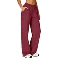 thumbnail image 2 of Hearthz Quick Dry Scrub Pants Women Elastic Waist Straight Leg Soft Stretch Women’s Cargo Pants with Pockets, 2 of 6