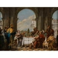 thumbnail image 2 of Giovanni Battista Tiepolo 18x15 Black Ornate Wood Framed Double Matted Museum Art Print Titled - The Banquet of Cleopatra (1742-1743), 2 of 5