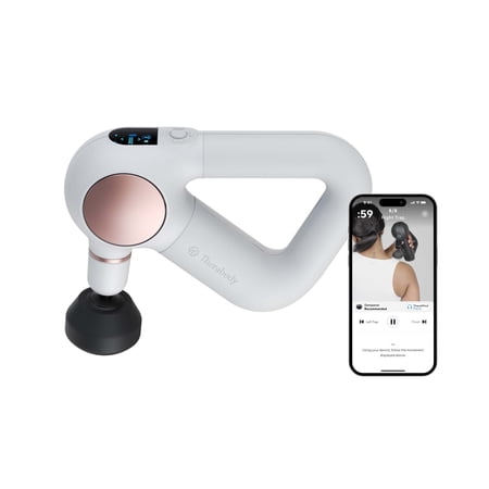 Therabody Theragun Sense Percussion Massage Gun - Deep Tissue Personal Massager with Preloaded Breathwork Routines for Stress Relief, Pain Relief & Muscle Soreness in Body (White)