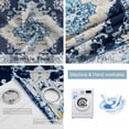 thumbnail image 6 of Blackout Curtains for Bedroom, Vintage Ethnic Room Darkening Window Drapes for Living Room, Boho Tribes Modern Blue Middle Century Thermal Insulated Grommet Curtains, 42x63 inch, 2 Panels, 6 of 9