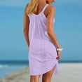 thumbnail image 6 of Homenesgenics Summer Dresses for Women Plus Size Women's Beach Dress Bikini Beachwear Coverups Casual Vacation Short Summer Dresses Purple XL, 6 of 9