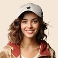 thumbnail image 4 of Dalix Olive Embroidered Cap Cotton Baseball Cute Cool Dad Hat Womens in Beige, 4 of 5