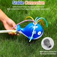 thumbnail image 4 of HEY! SPLASH Water Sprinkler Toy, Sprinkler for Kids Outdoor Play, Kids Sprinkler with 6 Wiggle Tubes, Summer Water Toys for Kids, Splashing Fun for Outdoor, Attaches to Garden Hose, Whale, 4 of 9