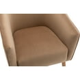 thumbnail image 4 of Wovenbyrd Rodin Modern Barrel Accent Chair, Indoor - Light Brown Velvet, 4 of 7