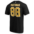 thumbnail image 3 of Men's David Pastrnak Black Boston Bruins Team Authentic Stack Name & Number T-Shirt, 3 of 3