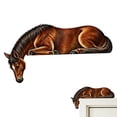 thumbnail image 6 of Wooden Horse Door Topper,Rustic Lying Craft Wall Art Decor | Hanging Brown Door Frame Farmhouse Ornament,Unique Gift for Horse Lovers Cute Shelf Topper Home Decoration, 6 of 7