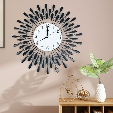 Modern Decorative Wall Clock, 12-Hour, 3D Luxury Large Wall Clock for Living Room Home