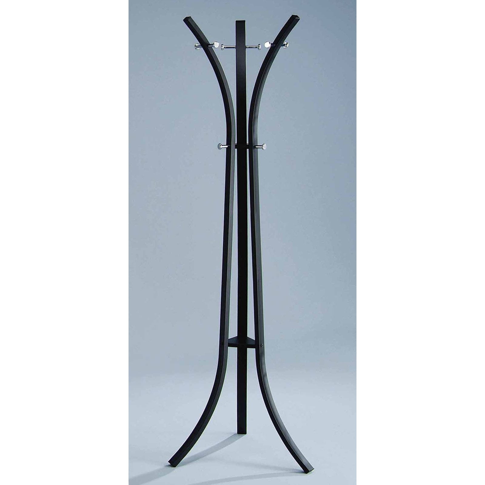 K & B Furniture Metal Standing Coat Rack Black and Chrome Walmart
