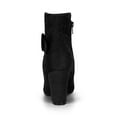 thumbnail image 4 of Unique Bargains Bottines à Talon Épais à Bout Rond à Fermeture Éclair pour Femmes, 4 of 7