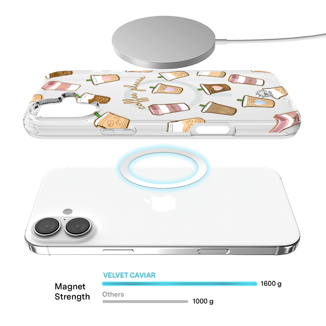 VELVET CAVIAR for iPhone 16 Plus Case Coffee - Compatible with MagSafe - Clear Protective Phone Cases for Women