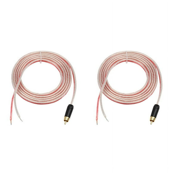 2X Replacement Repair Speaker Wire Cable 5Ft with Plug to Stripped Ends