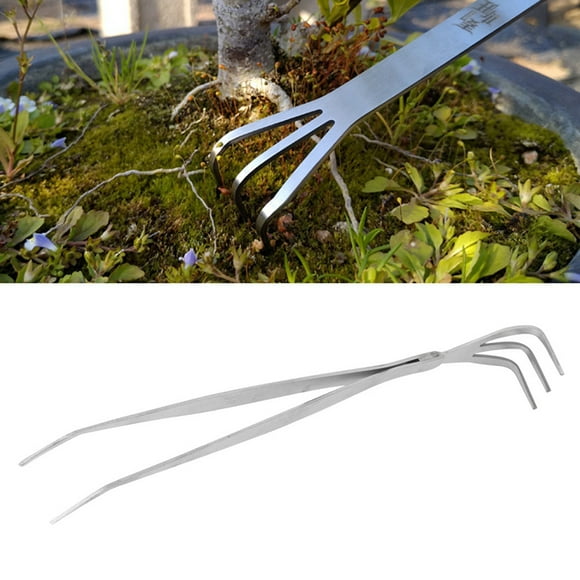 Soil Farming Tool Silver Root Rake, Bonsai Tool, For Flower Outdoor Plants