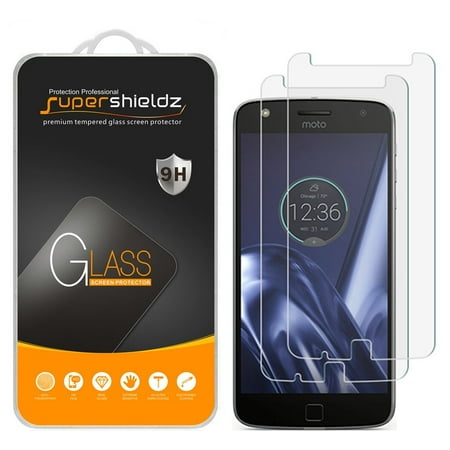 [2-Pack] Supershieldz Motorola Moto Z Play / Moto Z Play Droid Tempered Glass Screen Protector, Anti-Scratch, Anti-Fingerprint, Bubble (Best Screen Protector Droid Razr Maxx)