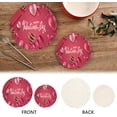 thumbnail image 3 of SKYSONIC 2 pcs Happy Valentines Day Heart Pot Holders Trivets, Heat Resistant Trivets,Pink Box Chocolate Cotton Thread Weave Mats for Hot Pads Pans Pot Bowl Teapot, 3 of 7