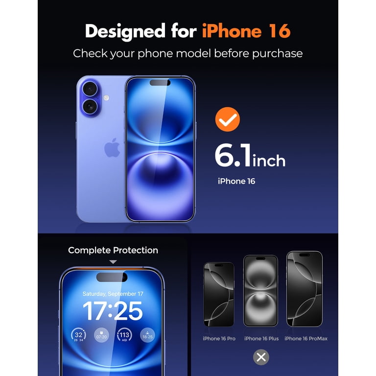 UNBREAKcable iPhone 16 Glass Screen Protector (3-Pack) photo 8