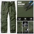 thumbnail image 5 of FEN AI Mens Hiking Quick Dry Pants Lightweight Waterproof Fishing Pant with Multi Pockets Outdoor Travel Climbing Trousers, 5 of 10