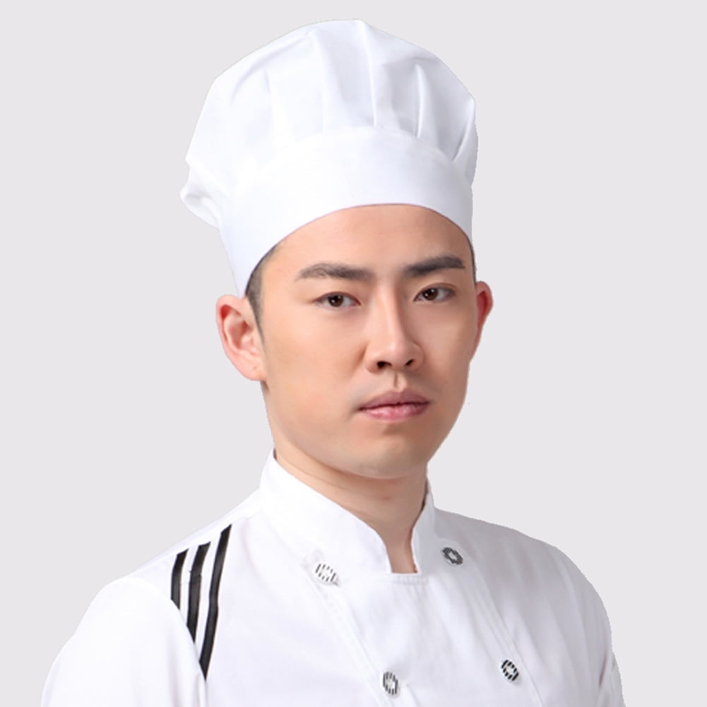 Childrens Adjustable White Chef Hat Cooking Baking Polycotton School Fancy Dress 