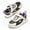 Purple Black, variant on Kids PU Leather Athletic Sneakers with Hook & Loop Strap, Breathable Mesh Lining, Lightweight Sport Casual Shoes for Boys & Girls