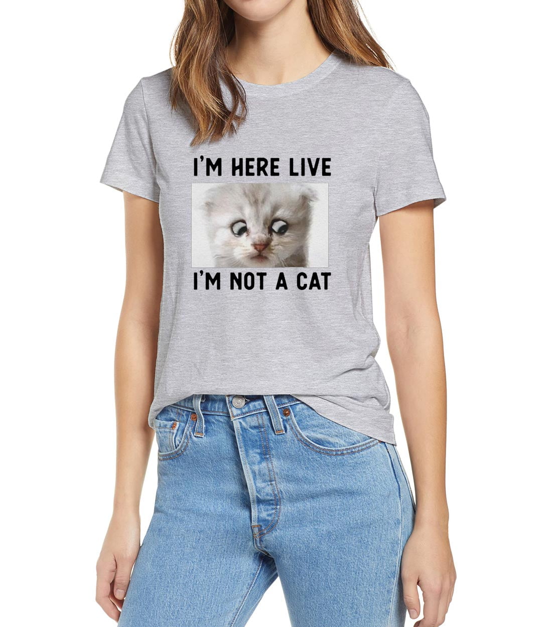 Envmenst 100 Cotton Women T Shirt I M Here Live I Am Not A Cat Funny Video Zoom Call Cat Unisex T Shirt Fashion Harajuku Walmart Com Envmenst 100 Cotton Women T Shirt I M Here Live I Am Not A Cat Funny Video Zoom Call Cat Unisex T Shirt Fashion Harajuku Walmart Com