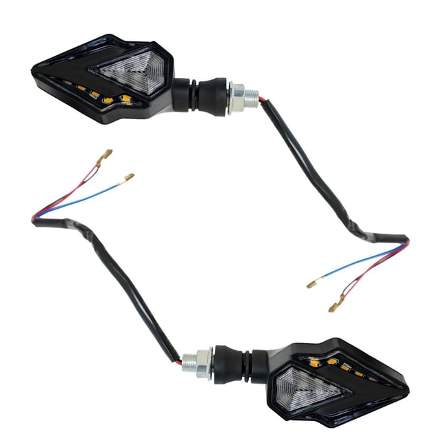 DIRECCIONAL DELANTERA/TRASERA DIAMANTE SECUENCIAL CON LUZ CUARTO AZUL LED SET 12V