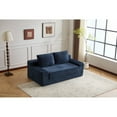 thumbnail image 6 of SOULART 71.65" Loveseat Sofa, Blue Corduroy Deep Seat Couch, Reversible Cushion with Pillows, No Assembly Required, 6 of 12
