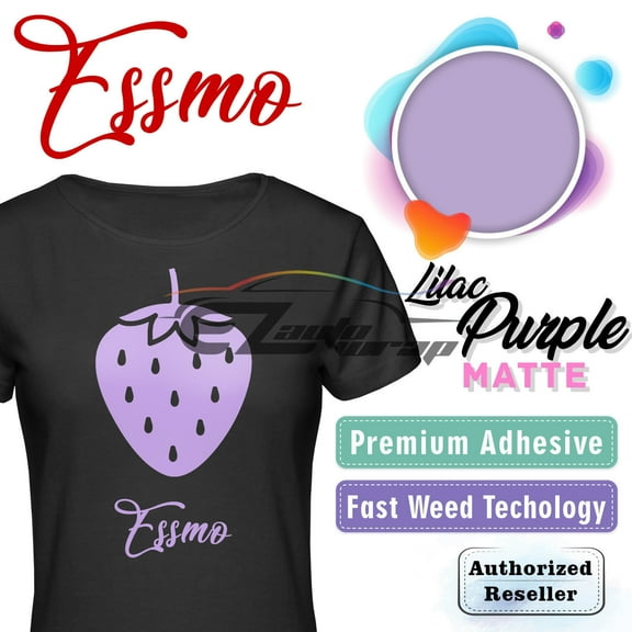 ESSMO Lilac Purple Matte Solid Heat Transfer Vinyl HTV Sheet T-Shirt 20" Wide Iron On Heat Press DP33 20"x12"