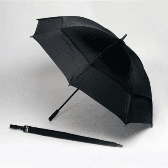 Windbrella Wind-Tuff 62" Oversized Double Canopy Vented GolfUmbrella (BLACK)