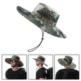 thumbnail image 3 of Sombrero de sol de camuflaje para hombre Sunnimix verde, 3 of 8