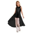 thumbnail image 2 of Aislor Big Girls Sequins Romper Formal Dress Birthday Evening Chiffon Ball Gown 6-16 A Black 6, 2 of 7