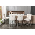 "Tzicr Modern Velvet 27"" Counter Height Bar Stools Set of 4, Elegant