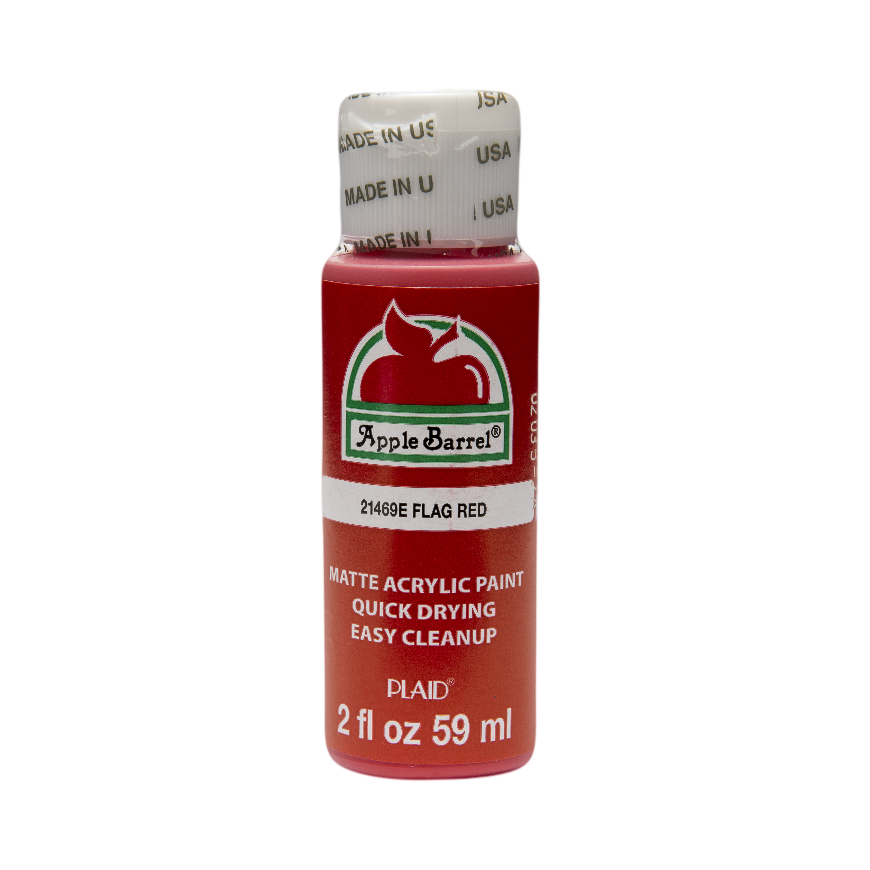 Apple Barrel 21469EX Acrylic Craft Paint, Matte Finish, Flag Red, 2 fl
