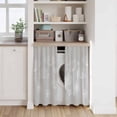 thumbnail image 6 of Grey Dandelion Tier Curtains 54 Inch Length, Spring Modern Minimalist Country Flower Cafe Short Curtains for Bathroom Over Sink, Small Kitchen Curtain Light Filtering Drapes 2 Panels 27.5"Wx54"L, 6 of 8