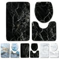 thumbnail image 2 of Coofit 3PCS Bath Mat Set Includes Floor Rug Toilet Rug Toilet Lid Cover for Bathroom, 2 of 6